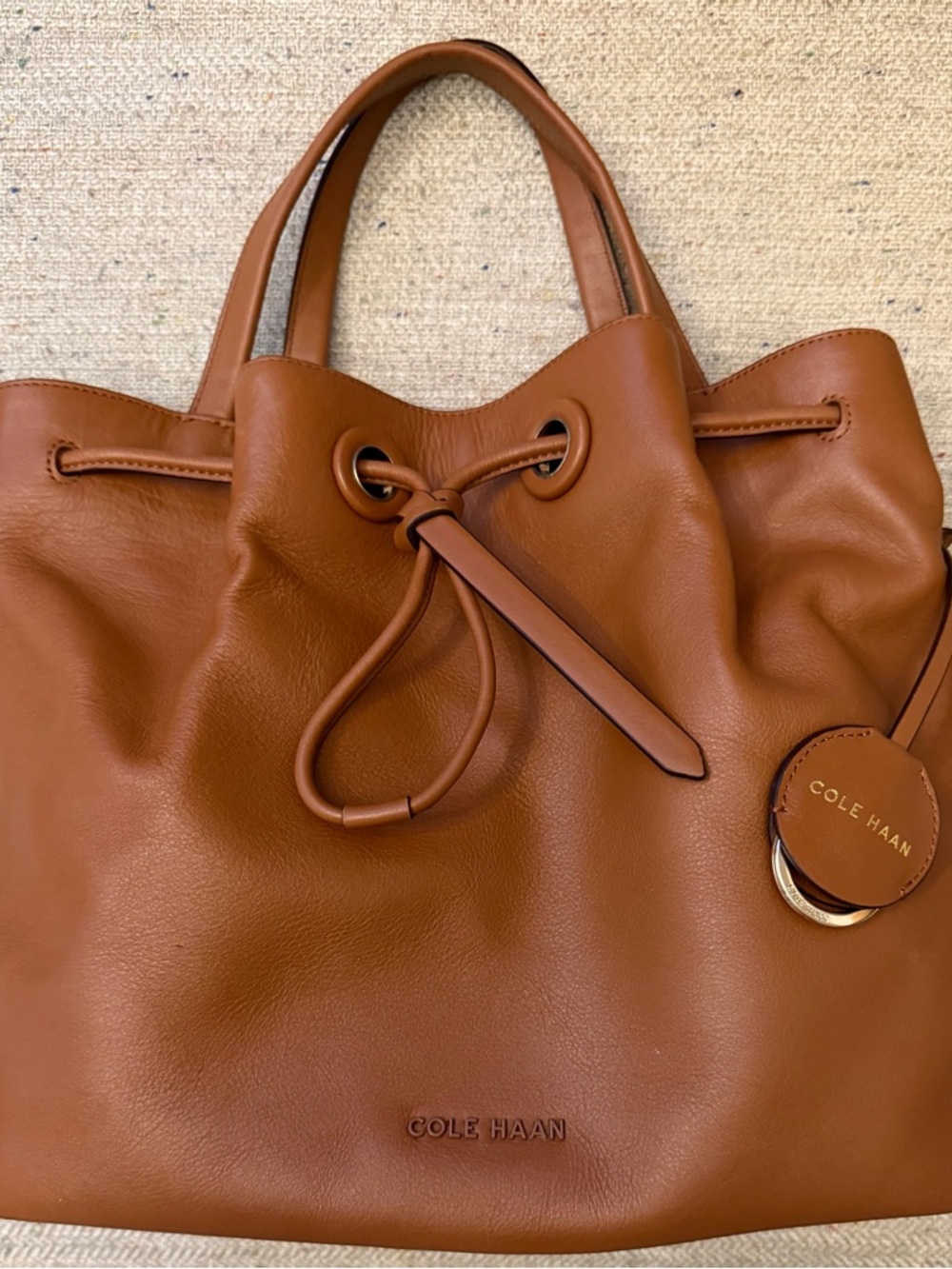 Cole Haan ‘Grand Series' Bucket Leather Bag (missing crossbody strap)